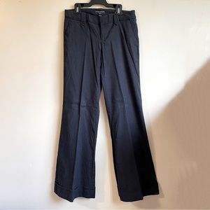 Banana Republic Ryan Fit bootcut flare long pants charcoal pockets Woman Size 4